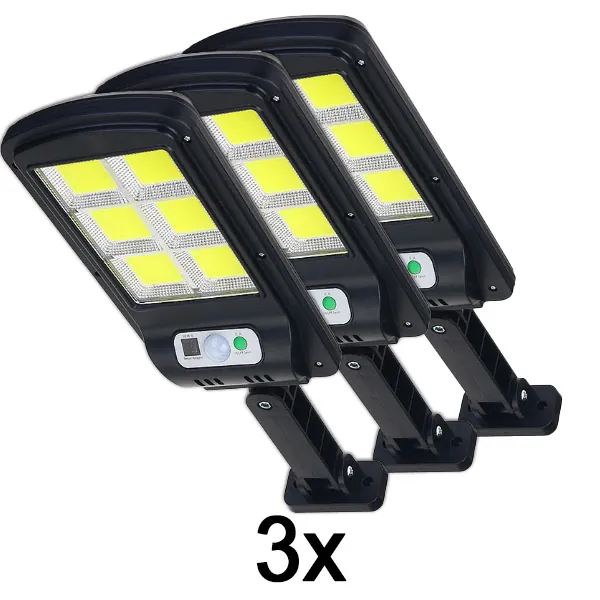 3x Solarna lampa z czujnikiem ruchu – 48 LED, IP65, 3 tryby, pilot | SENSLED